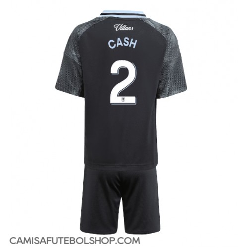 Camisa de time de futebol Aston Villa Matty Cash #2 Replicas 2º Equipamento Infantil 2025-26 Manga Curta (+ Calças curtas)